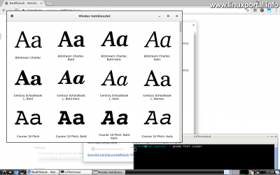 Karakterkészletek telepítése - Gnome Font viewer