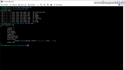 UFW firewall log file in the logrotate system