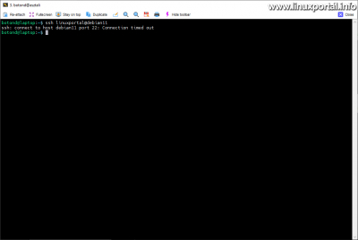 UFW firewall does not allow it due to the current "deny" policy